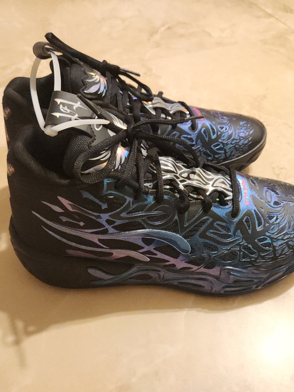 Puma Mb.04 Reflections Lamelo Ball Black/Iridescent 311310 01 Men's 8.5 US